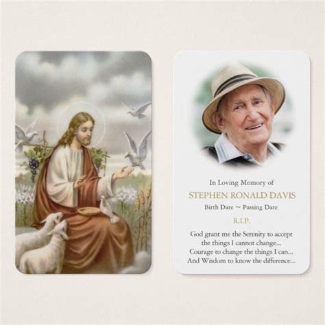 prayer cards for funeral catholic